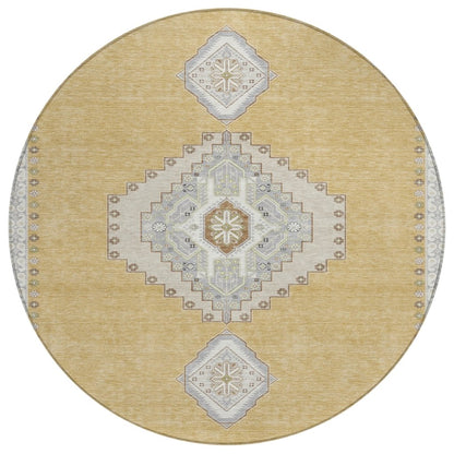 LOOMLAN Rugs Elira Gold Washable Indoor-Outdoor Rug