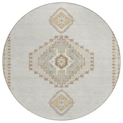 LOOMLAN Rugs Elira Ivory Washable Indoor-Outdoor Rug
