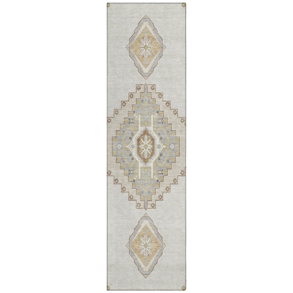 LOOMLAN Rugs Elira Ivory Washable Indoor-Outdoor Rug