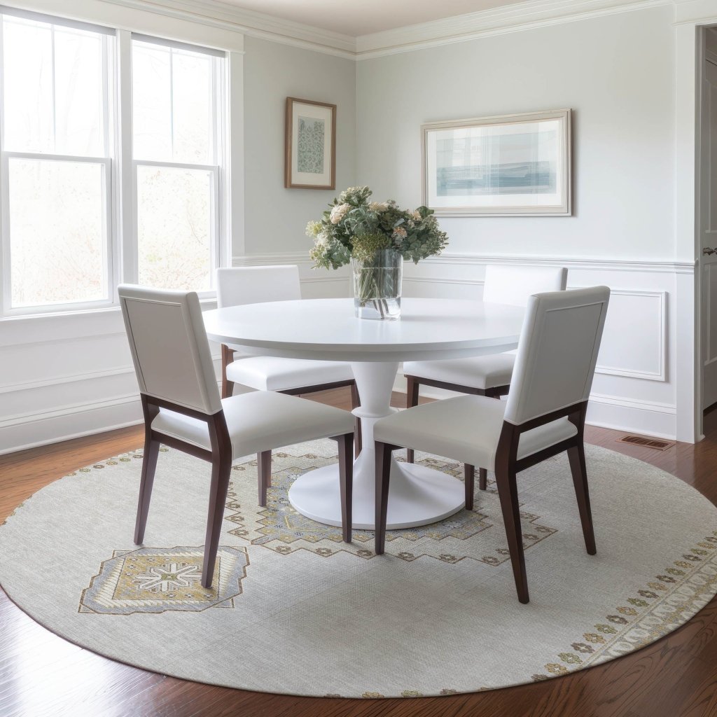 LOOMLAN Rugs Elira Ivory Washable Indoor-Outdoor Rug