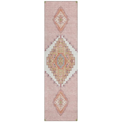 LOOMLAN Rugs Elira Pink Washable Indoor-Outdoor Rug
