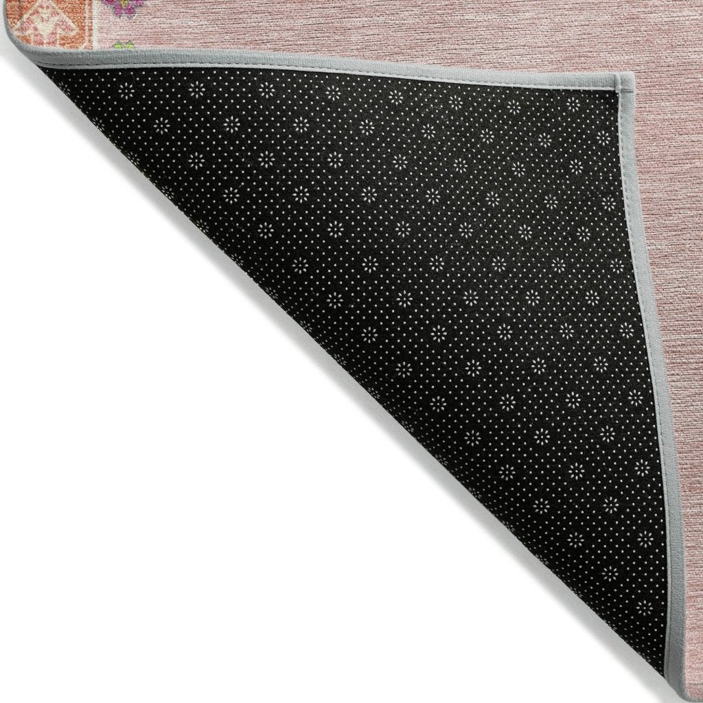 LOOMLAN Rugs Elira Pink Washable Indoor-Outdoor Rug