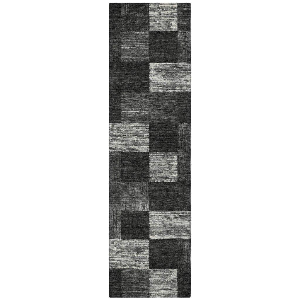 LOOMLAN Rugs Elise Black Washable Indoor-Outdoor Rug