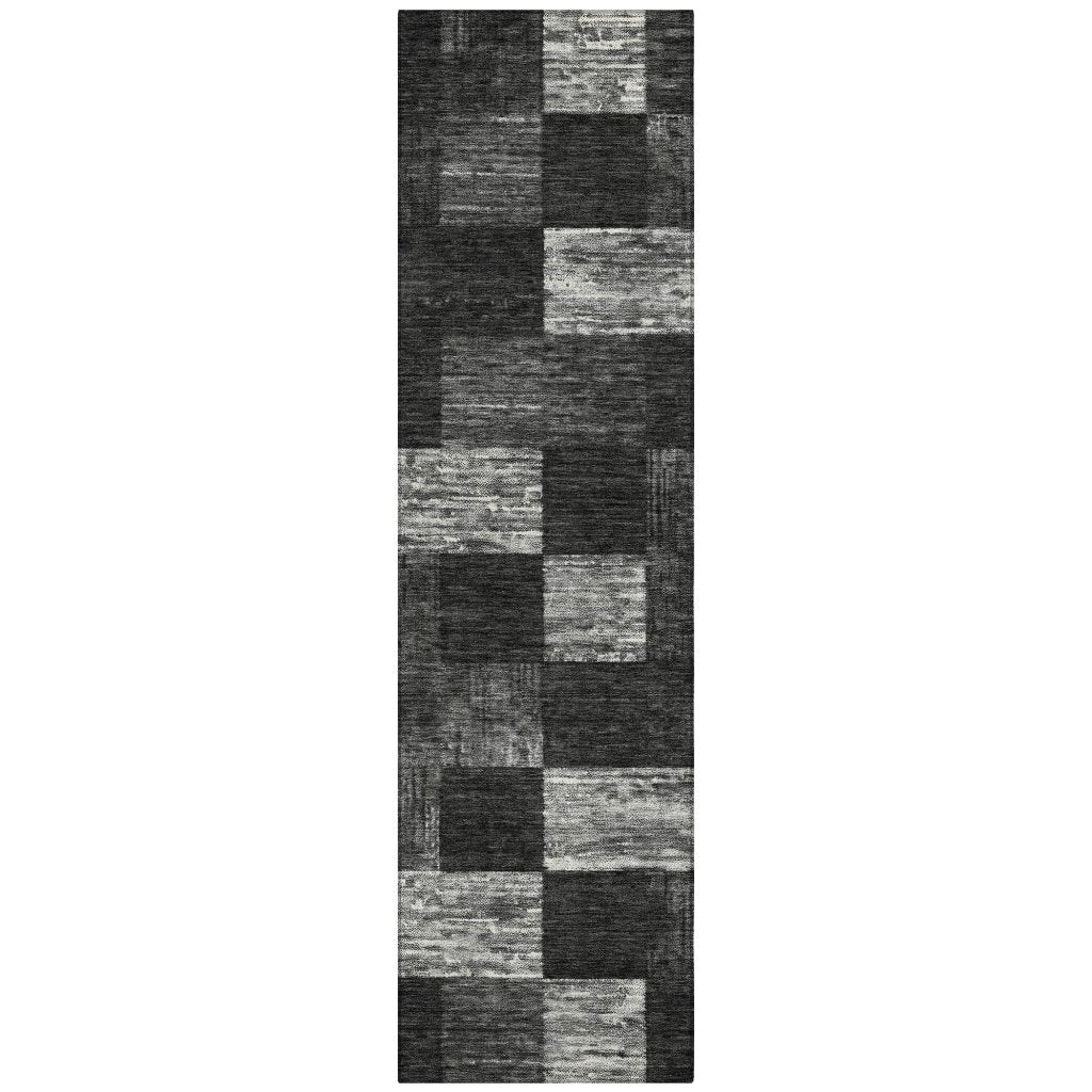 LOOMLAN Rugs Elise Black Washable Indoor-Outdoor Rug