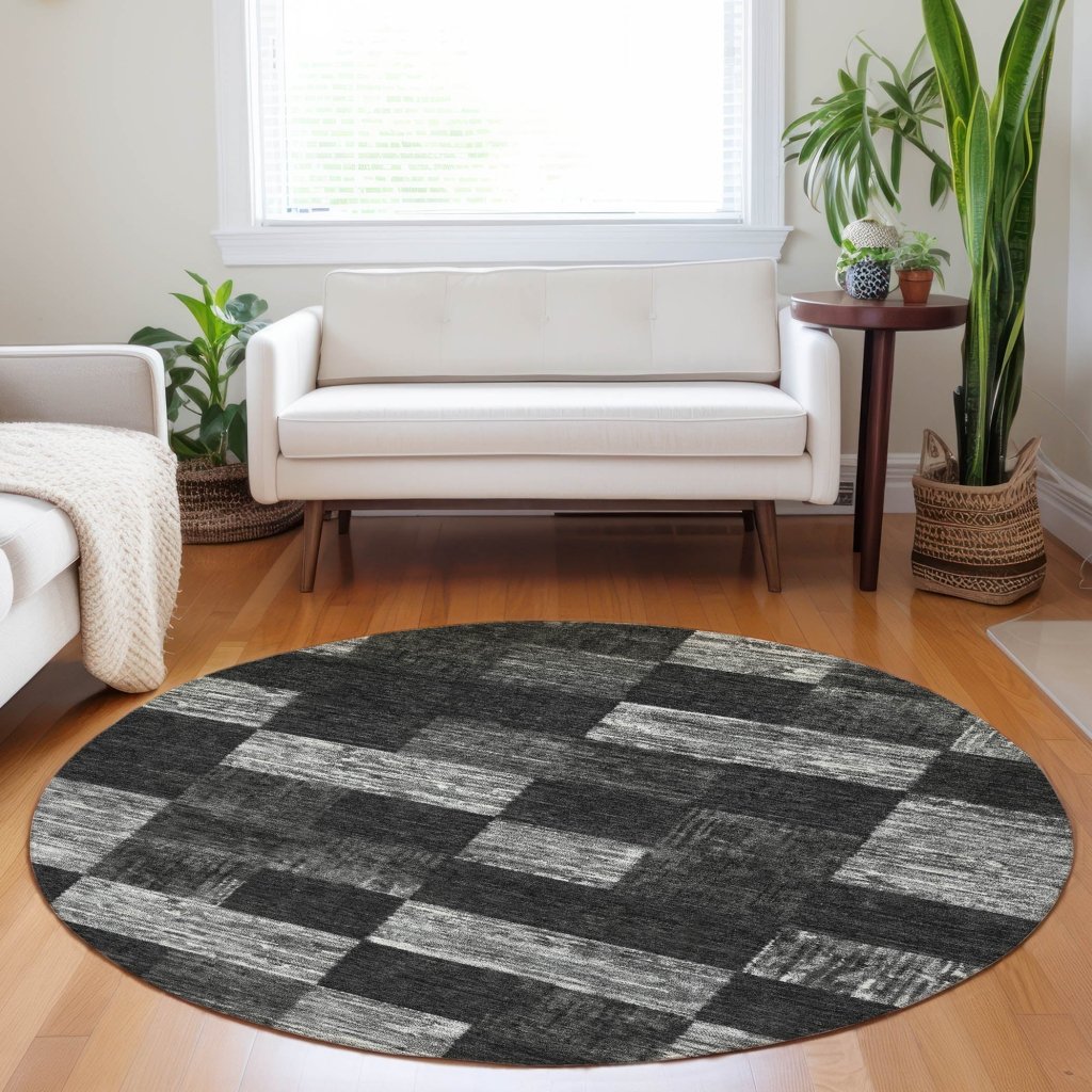 LOOMLAN Rugs Elise Black Washable Indoor-Outdoor Rug