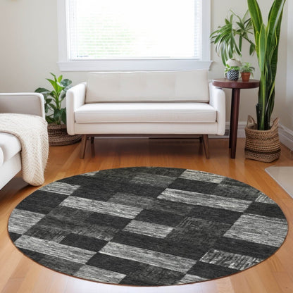 LOOMLAN Rugs Elise Black Washable Indoor-Outdoor Rug