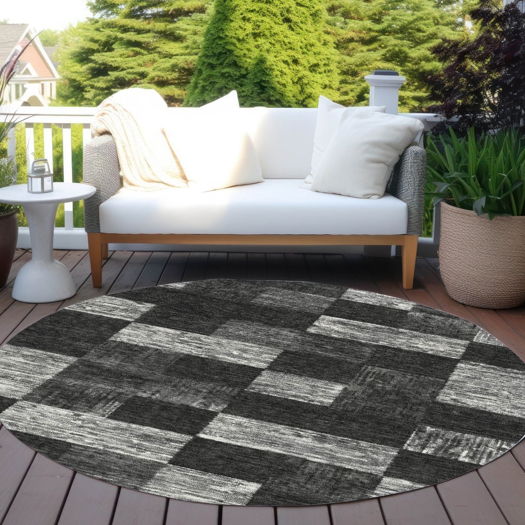 LOOMLAN Rugs Elise Black Washable Indoor-Outdoor Rug