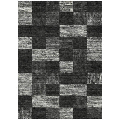 LOOMLAN Rugs Elise Black Washable Indoor-Outdoor Rug