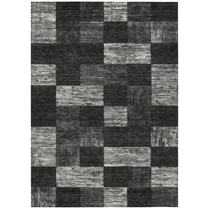 LOOMLAN Rugs Elise Black Washable Indoor-Outdoor Rug