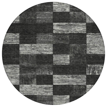 LOOMLAN Rugs Elise Black Washable Indoor-Outdoor Rug