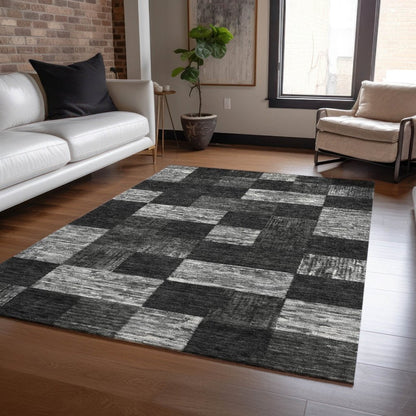 LOOMLAN Rugs Elise Black Washable Indoor-Outdoor Rug