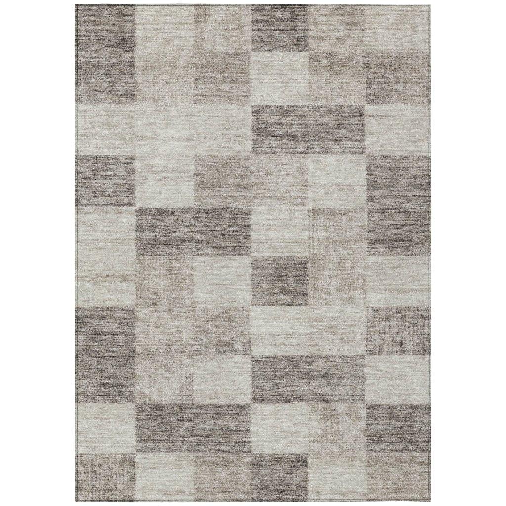 LOOMLAN Rugs Elise Brown Washable Indoor-Outdoor Rug