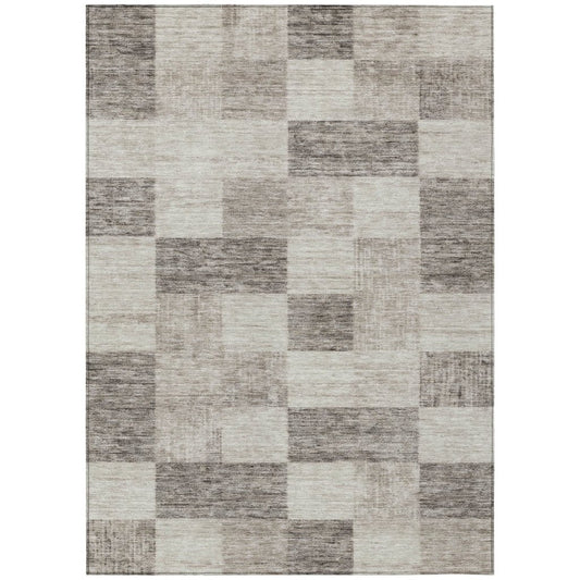 LOOMLAN Rugs Elise Brown Washable Indoor-Outdoor Rug