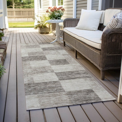 LOOMLAN Rugs Elise Brown Washable Indoor-Outdoor Rug