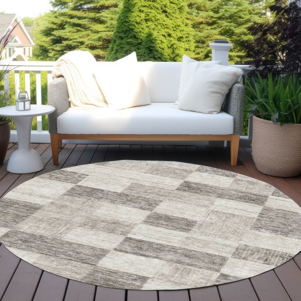 LOOMLAN Rugs Elise Brown Washable Indoor-Outdoor Rug