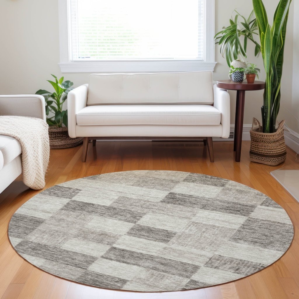 LOOMLAN Rugs Elise Brown Washable Indoor-Outdoor Rug