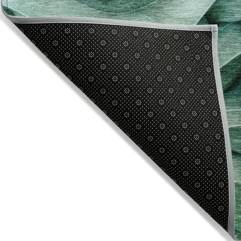 LOOMLAN Rugs Elissar Teal Washable Indoor-Outdoor Rug