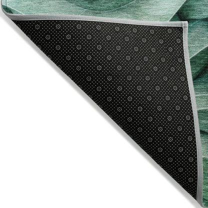 LOOMLAN Rugs Elissar Teal Washable Indoor-Outdoor Rug