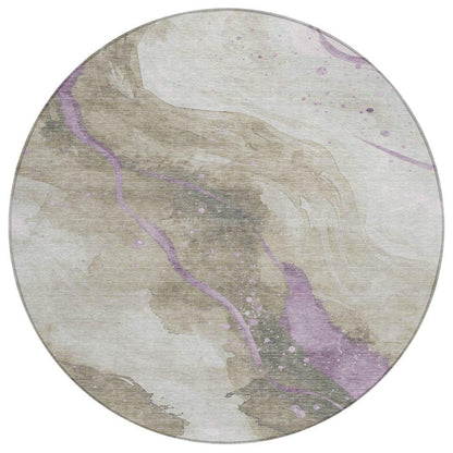 LOOMLAN Rugs Elithra Brown Washable Indoor-Outdoor Rug