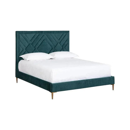 Elizio Fabric Mid-Century Styled Bed