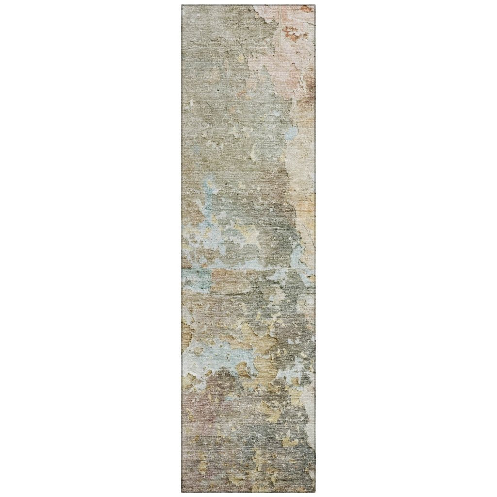 LOOMLAN Rugs Ellior Brown Washable Indoor-Outdoor Rug