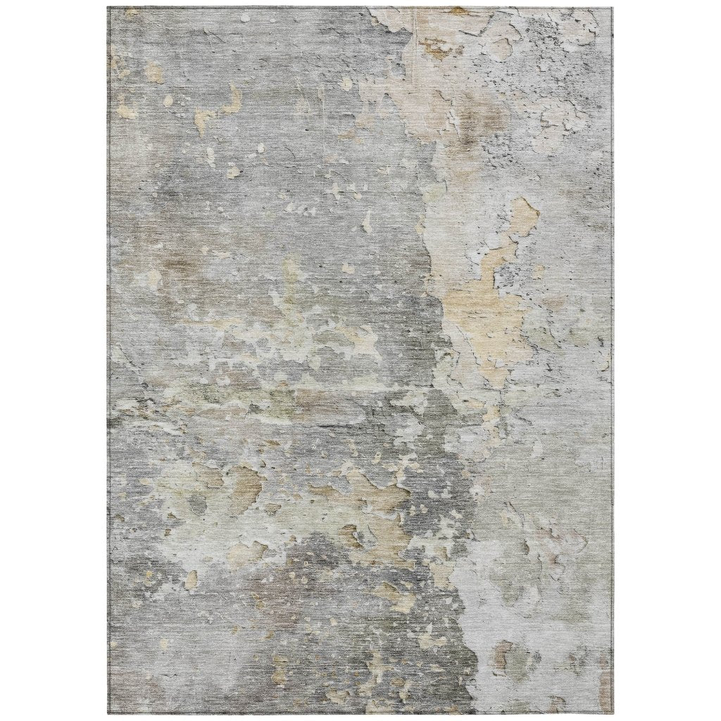 LOOMLAN Rugs Ellior Gray Washable Indoor-Outdoor Rug