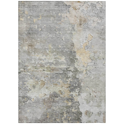 LOOMLAN Rugs Ellior Gray Washable Indoor-Outdoor Rug