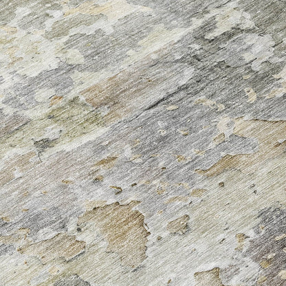 LOOMLAN Rugs Ellior Gray Washable Indoor-Outdoor Rug