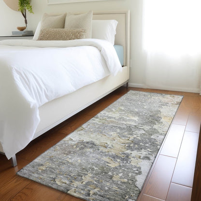 LOOMLAN Rugs Ellior Gray Washable Indoor-Outdoor Rug