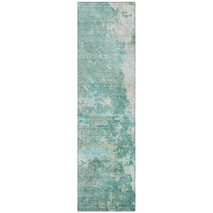 LOOMLAN Rugs Ellior Green Washable Indoor-Outdoor Rug