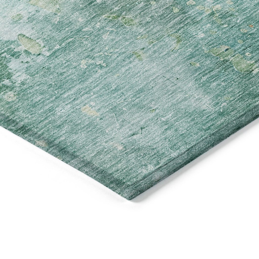 LOOMLAN Rugs Ellior Green Washable Indoor-Outdoor Rug
