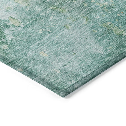 LOOMLAN Rugs Ellior Green Washable Indoor-Outdoor Rug