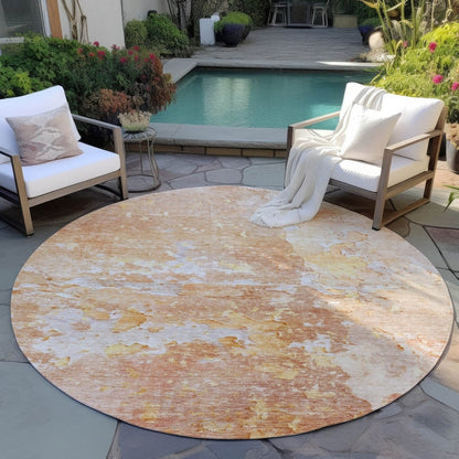 LOOMLAN Rugs Ellior Orange Washable Indoor-Outdoor Rug