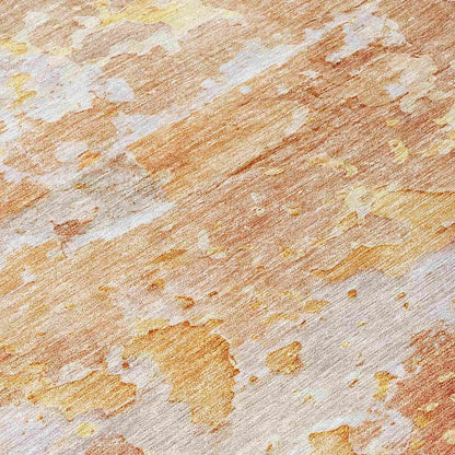 LOOMLAN Rugs Ellior Orange Washable Indoor-Outdoor Rug