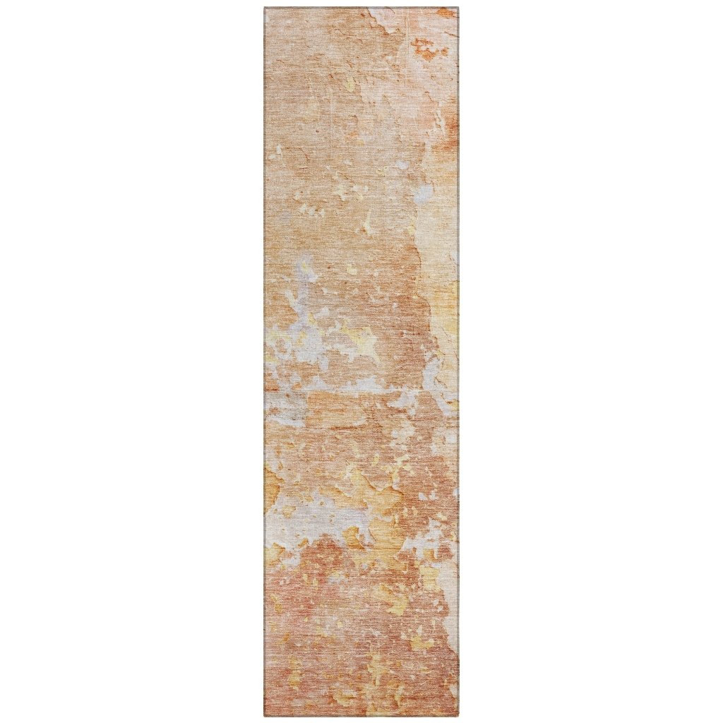 LOOMLAN Rugs Ellior Orange Washable Indoor-Outdoor Rug