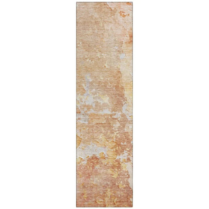 LOOMLAN Rugs Ellior Orange Washable Indoor-Outdoor Rug