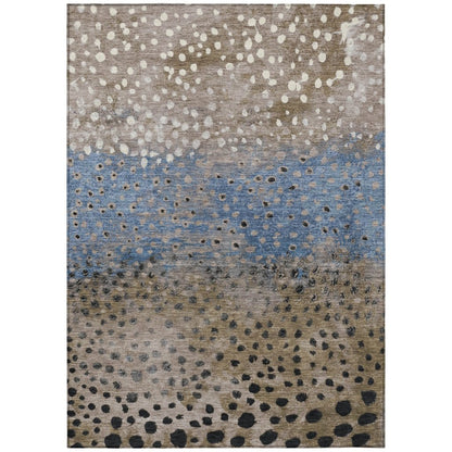 LOOMLAN Rugs Eloisia Brown Washable Indoor-Outdoor Rug