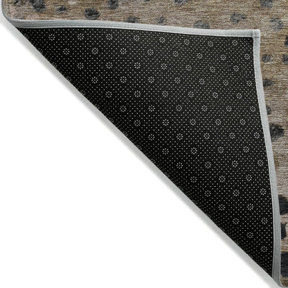 LOOMLAN Rugs Eloisia Brown Washable Indoor-Outdoor Rug