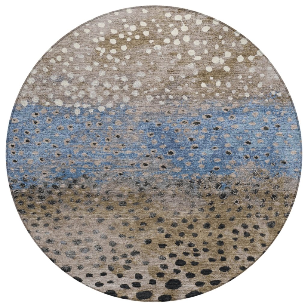 LOOMLAN Rugs Eloisia Brown Washable Indoor-Outdoor Rug