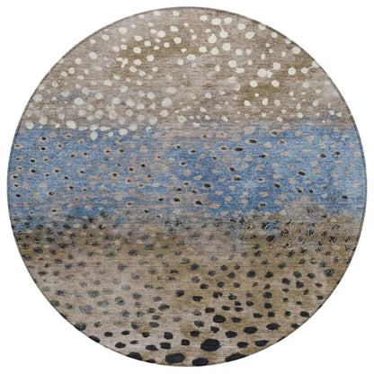LOOMLAN Rugs Eloisia Brown Washable Indoor-Outdoor Rug