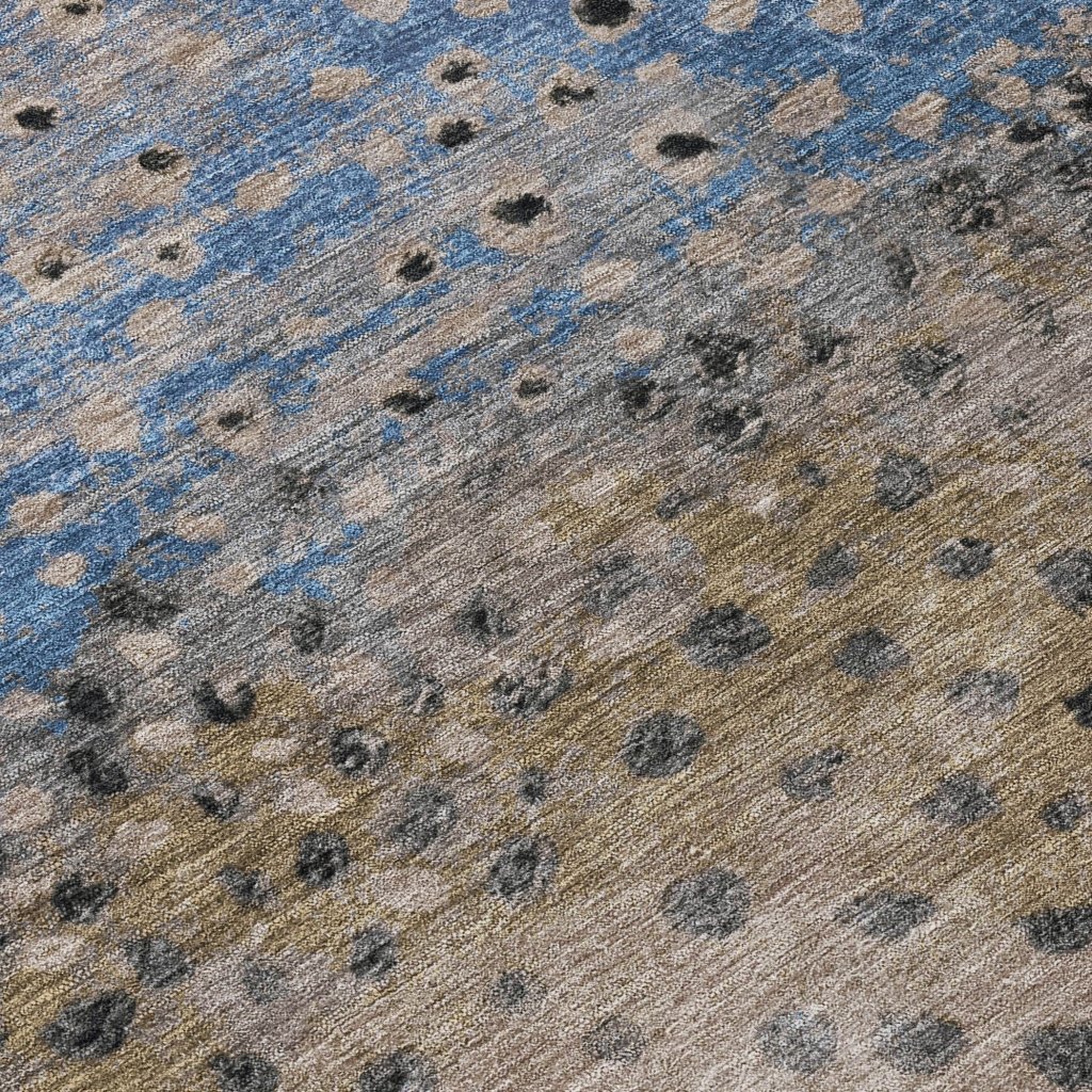 LOOMLAN Rugs Eloisia Brown Washable Indoor-Outdoor Rug