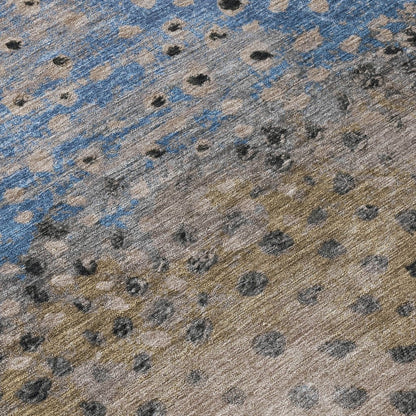 LOOMLAN Rugs Eloisia Brown Washable Indoor-Outdoor Rug