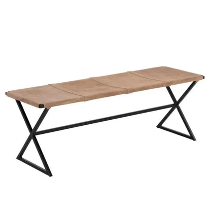 Elon Leather Backless Bench