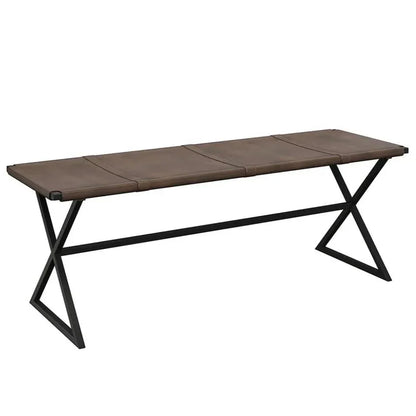 Elon Leather Backless Bench