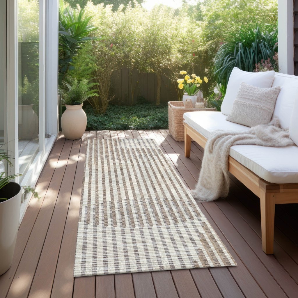 LOOMLAN Rugs Elowen Beige Washable Indoor-Outdoor Rug