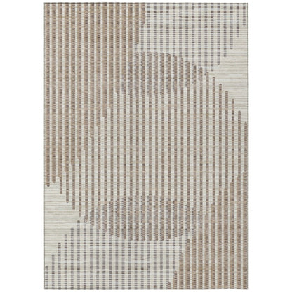 LOOMLAN Rugs Elowen Beige Washable Indoor-Outdoor Rug