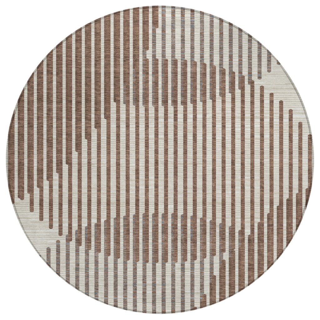 LOOMLAN Rugs Elowen Brown Washable Indoor-Outdoor Rug
