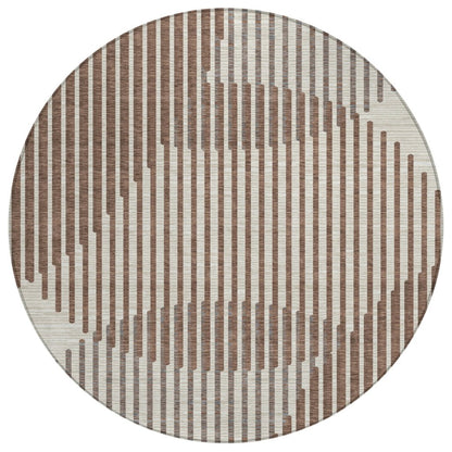 LOOMLAN Rugs Elowen Brown Washable Indoor-Outdoor Rug