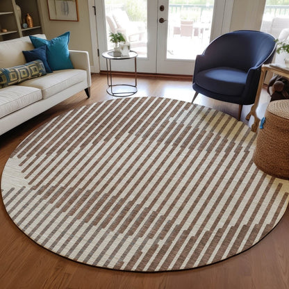 LOOMLAN Rugs Elowen Brown Washable Indoor-Outdoor Rug