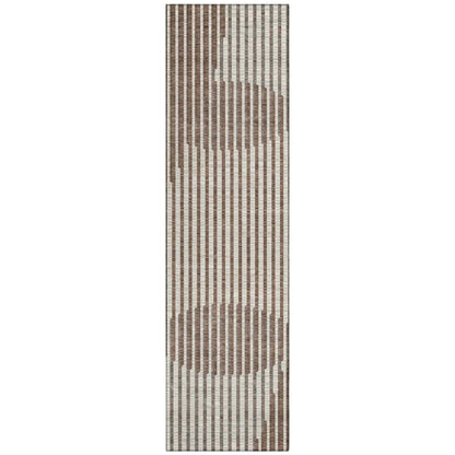 LOOMLAN Rugs Elowen Brown Washable Indoor-Outdoor Rug